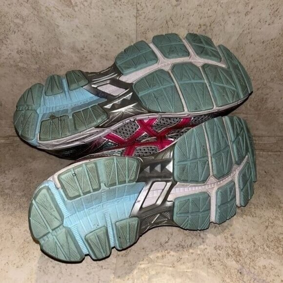 Asics Gray & Pink Athletic Running Training Sneakers Low Top Women’s Size 7.5 - Picture 7 of 9